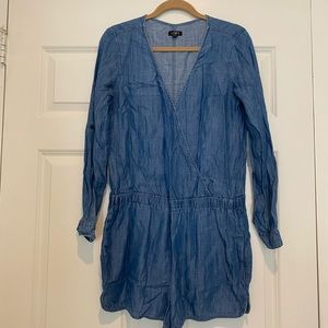 LOFT Denim Romper/ Size 8